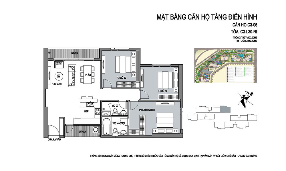 Mặt bằng căn hộ D'.Capitale Trần Duy Hưng 3